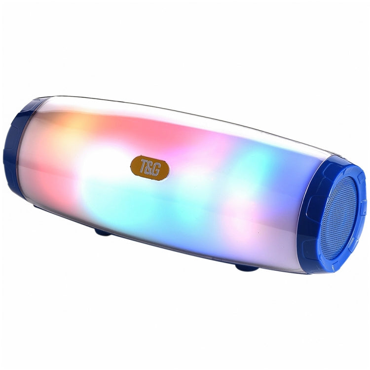 Coluna portátil sem fios T&G TG165 5W*2 com luz LED dançante, Mp3, AUX, USB, rádio FM, estéreo, subwoofer