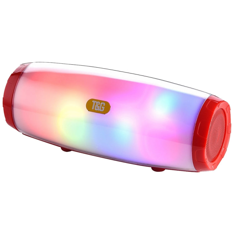 Coluna portátil sem fios T&G TG165 5W*2 com luz LED dançante, Mp3, AUX, USB, rádio FM, estéreo, subwoofer