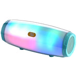 Coluna portátil sem fios T&G TG165 5W*2 com luz LED dançante, Mp3, AUX, USB, rádio FM, estéreo, subwoofer