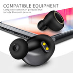 Auricular Bluetooth TWS-A1 5.0 verdadeiro sem fios, mini invisível para desporto e corrida, com caixa de carregamento e microfone