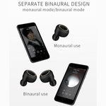Auricular Bluetooth TWS-A1 5.0 verdadeiro sem fios, mini invisível para desporto e corrida, com caixa de carregamento e microfone