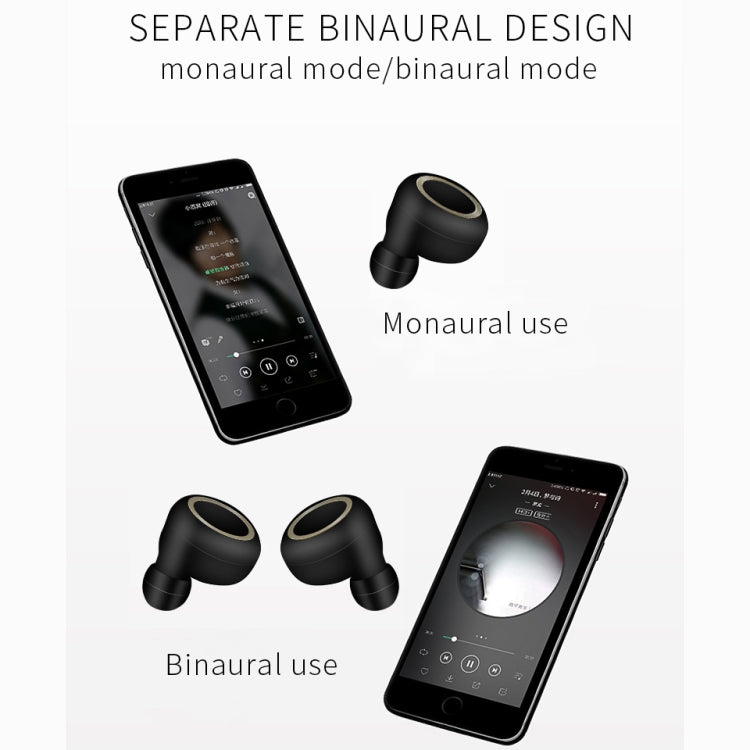 Auricular Bluetooth TWS-A1 5.0 verdadeiro sem fios, mini invisível para desporto e corrida, com caixa de carregamento e microfone