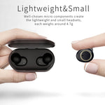 Auricular Bluetooth TWS-A1 5.0 verdadeiro sem fios, mini invisível para desporto e corrida, com caixa de carregamento e microfone