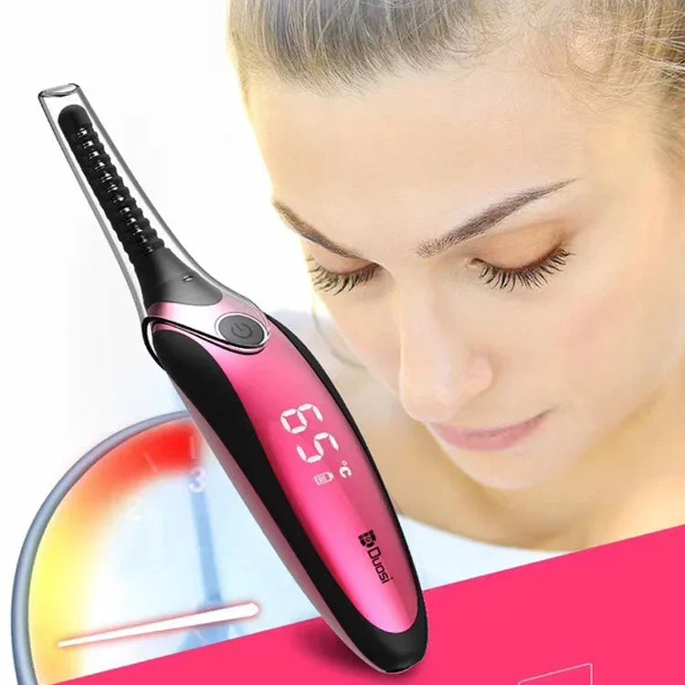 Modelador de Pestanas Elétrico Portátil Estilo Caneta Duosi DY-102, Ferro Elétrico para Maquilhagem Recarregável USB, Clip para Caracóis de Pestanas de Longa Duração