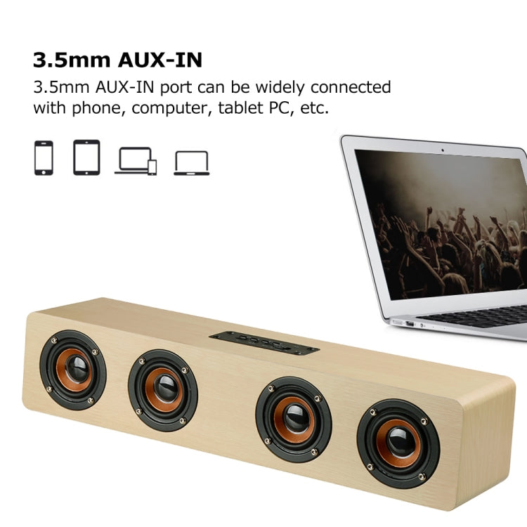 Coluna Bluetooth 4.2 W8 com quatro altifalantes, subwoofer de graves potentes com microfone, suporte para cartão TF de 3,5 mm