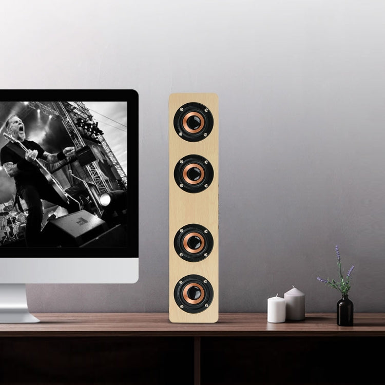 Coluna Bluetooth 4.2 W8 com quatro altifalantes, subwoofer de graves potentes com microfone, suporte para cartão TF de 3,5 mm