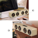 Coluna Bluetooth 4.2 W8 com quatro altifalantes, subwoofer de graves potentes com microfone, suporte para cartão TF de 3,5 mm