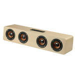 Coluna Bluetooth 4.2 W8 com quatro altifalantes, subwoofer de graves potentes com microfone, suporte para cartão TF de 3,5 mm