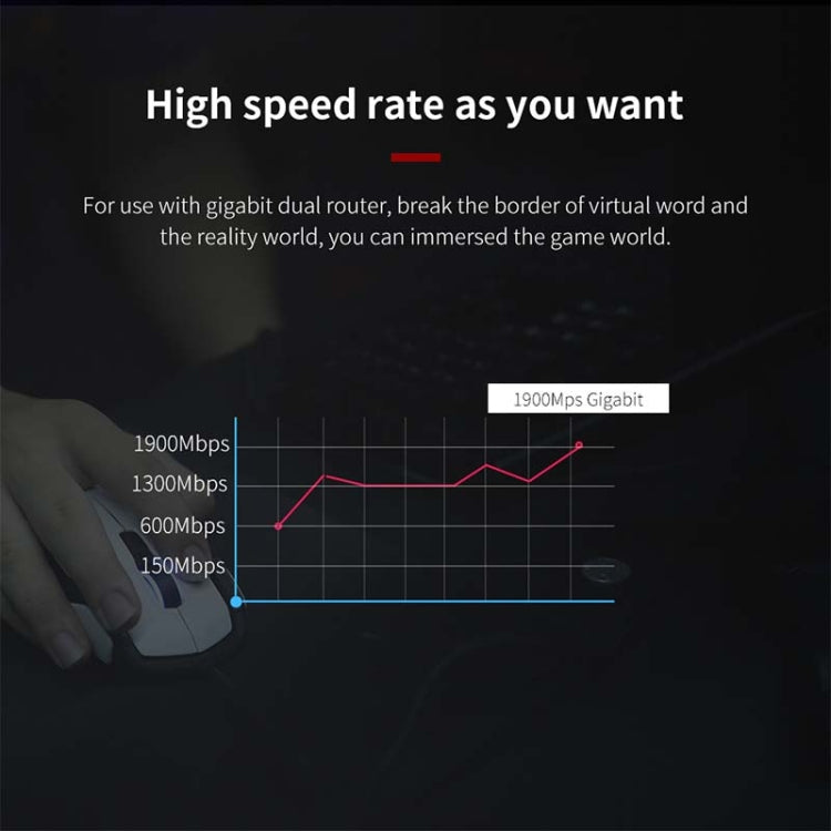 Adaptador Wifi Comfast CF-958AC de Alta Potência PA 1900Mbps Gigabit Cartão de Rede E-Sports 2.4Ghz+5.8Ghz USB 3.0 PC Lan Dongle Receptor