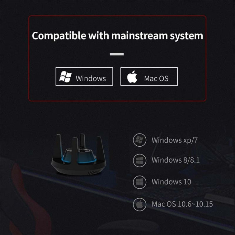Adaptador Wifi Comfast CF-958AC de Alta Potência PA 1900Mbps Gigabit Cartão de Rede E-Sports 2.4Ghz+5.8Ghz USB 3.0 PC Lan Dongle Receptor