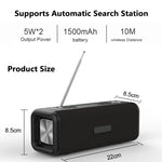Coluna Bluetooth sem fios T9 4.2 10W Caixa de som portátil Rádio digital FM Estéreo 3D com som envolvente, suporta mãos livres, TF e AUX