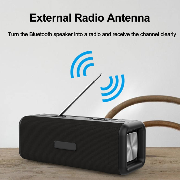 Coluna Bluetooth sem fios T9 4.2 10W Caixa de som portátil Rádio digital FM Estéreo 3D com som envolvente, suporta mãos livres, TF e AUX