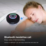 Coluna Bluetooth sem fios BTS-08 impermeável com LED, rádio FM, subwoofer, coluna Bluetooth, cartão TF, ventosa, mini coluna para duche