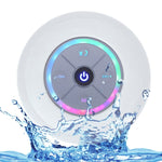 Coluna Bluetooth sem fios BTS-08 impermeável com LED, rádio FM, subwoofer, coluna Bluetooth, cartão TF, ventosa, mini coluna para duche