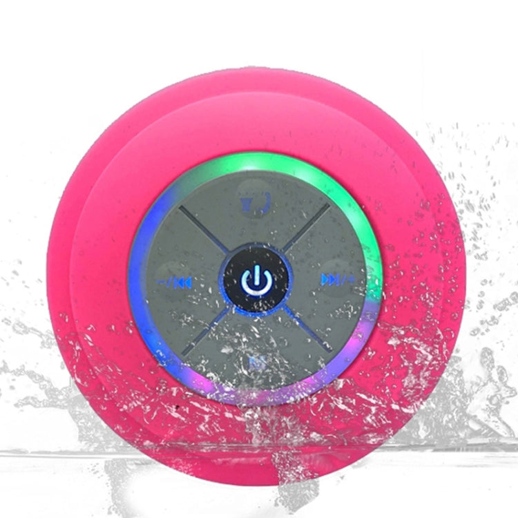 Coluna Bluetooth sem fios BTS-08 impermeável com LED, rádio FM, subwoofer, coluna Bluetooth, cartão TF, ventosa, mini coluna para duche