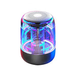 Coluna Bluetooth 5.0 C7 transparente com LED luminosa, subwoofer, TWS, som envolvente 6D, estéreo HIFI, áudio cool, C7