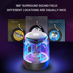 Coluna Bluetooth 5.0 C7 transparente com LED luminosa, subwoofer, TWS, som envolvente 6D, estéreo HIFI, áudio cool, C7