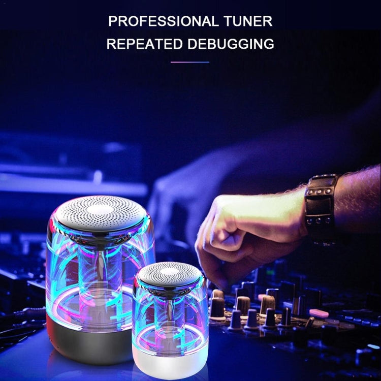 Coluna Bluetooth 5.0 C7 transparente com LED luminosa, subwoofer, TWS, som envolvente 6D, estéreo HIFI, áudio cool, C7