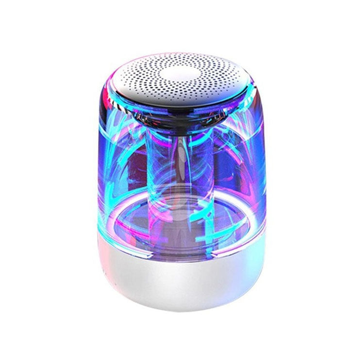 Coluna Bluetooth 5.0 C7 transparente com LED luminosa, subwoofer, TWS, som envolvente 6D, estéreo HIFI, áudio cool, C7