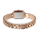 Relógio de Negócios e Moda SKMEI 1407 com Diamantes, Delicado e Elegante, Relógio Quadrado de Quartzo em Liga de Zinco para Mulher, Prateado