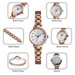 Relógio de Quartzo Feminino Skmei 1410, Relógio de Moda Europeu e Americano, Relógio de Negócios e Lazer com Correia de Aço para Senhora