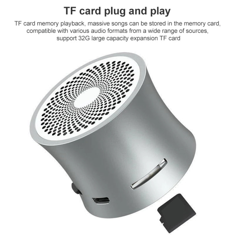 Coluna Bluetooth EWA A104, leitor MP3 portátil, coluna metálica com entrada USB, leitor MP3, coluna multimédia estéreo
