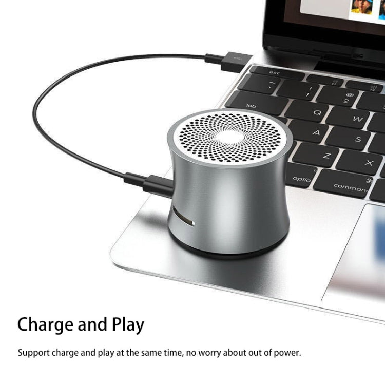 Coluna Bluetooth EWA A104, leitor MP3 portátil, coluna metálica com entrada USB, leitor MP3, coluna multimédia estéreo