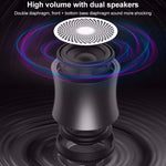 Coluna Bluetooth EWA A104, leitor MP3 portátil, coluna metálica com entrada USB, leitor MP3, coluna multimédia estéreo