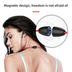 Auriculares magnéticos BT313, auscultadores desportivos sem fios, mãos-livres Bluetooth, estéreo HD, graves, com microfone