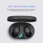 Auricular Sem Fios TWS E6S com Ecrã LED Bluetooth V5.3, Auscultadores Estéreo à Prova de Água, E6S (Preto)