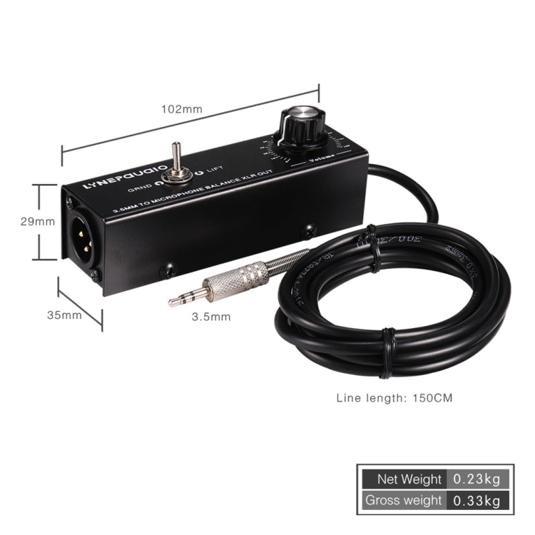B012 Conversor Profissional de Sinal Estéreo para Saída de Sinal Balanceado para Microfone