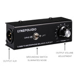 B012 Conversor Profissional de Sinal Estéreo para Saída de Sinal Balanceado para Microfone