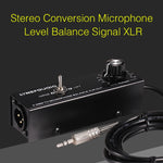 B012 Conversor Profissional de Sinal Estéreo para Saída de Sinal Balanceado para Microfone