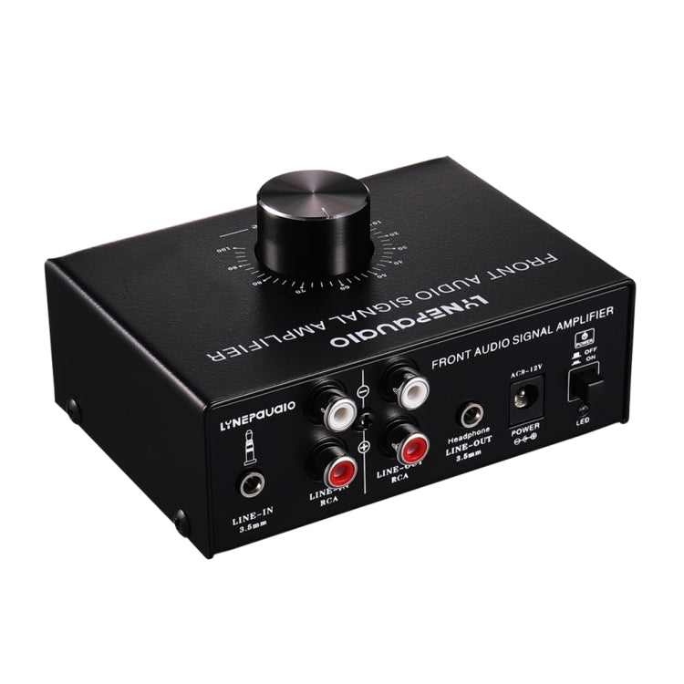 Amplificador de Sinal Estéreo Frontal B015 Amplificador para Auscultadores e Colunas Fonte de Áudio Dupla, B015