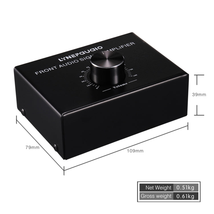 Amplificador de Sinal Estéreo Frontal B015 Amplificador para Auscultadores e Colunas Fonte de Áudio Dupla, B015