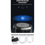 Coluna Bluetooth Fineblue MK-22 TWS com Absorção Magnética e Luz LED