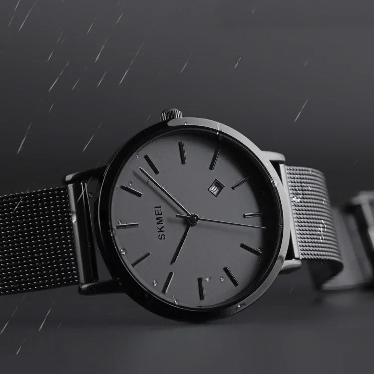 Relógio Feminino de Negócios Simples e Elegante SKMEI 1530 de Moda Europeia e Americana, Relógio de Quartzo Fino para Estudantes