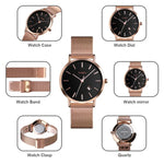 Relógio Feminino de Negócios Simples e Elegante SKMEI 1530 de Moda Europeia e Americana, Relógio de Quartzo Fino para Estudantes