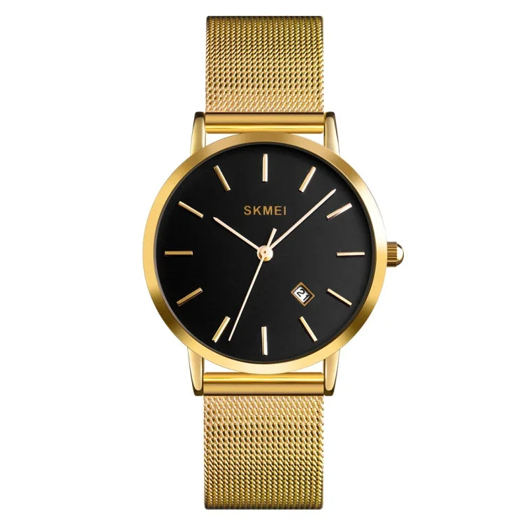 Relógio Feminino de Negócios Simples e Elegante SKMEI 1530 de Moda Europeia e Americana, Relógio de Quartzo Fino para Estudantes
