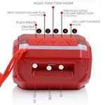 Coluna Bluetooth portátil estéreo com LED T&G TG162, mini coluna sem fios, subwoofer