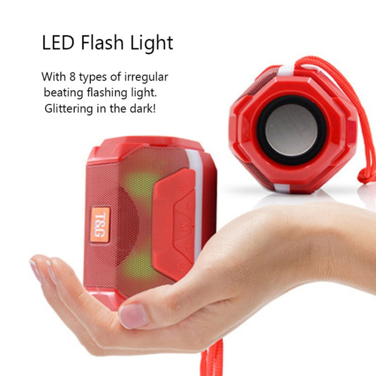 Coluna Bluetooth portátil estéreo com LED T&G TG162, mini coluna sem fios, subwoofer