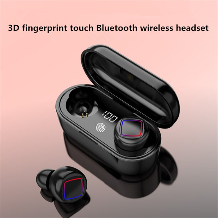 Auricular Bluetooth TWS com Toque por Impressão Digital, Ecrã LED de Bateria e Caixa de Carregamento