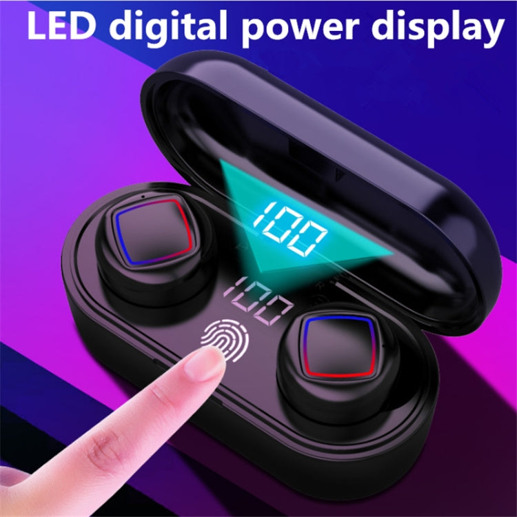 Auricular Bluetooth TWS com Toque por Impressão Digital, Ecrã LED de Bateria e Caixa de Carregamento