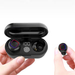 Auricular Bluetooth TWS com Toque por Impressão Digital, Ecrã LED de Bateria e Caixa de Carregamento