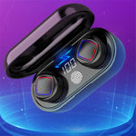 Auricular Bluetooth TWS com Toque por Impressão Digital, Ecrã LED de Bateria e Caixa de Carregamento