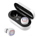 Auricular Bluetooth TWS com Toque por Impressão Digital, Ecrã LED de Bateria e Caixa de Carregamento