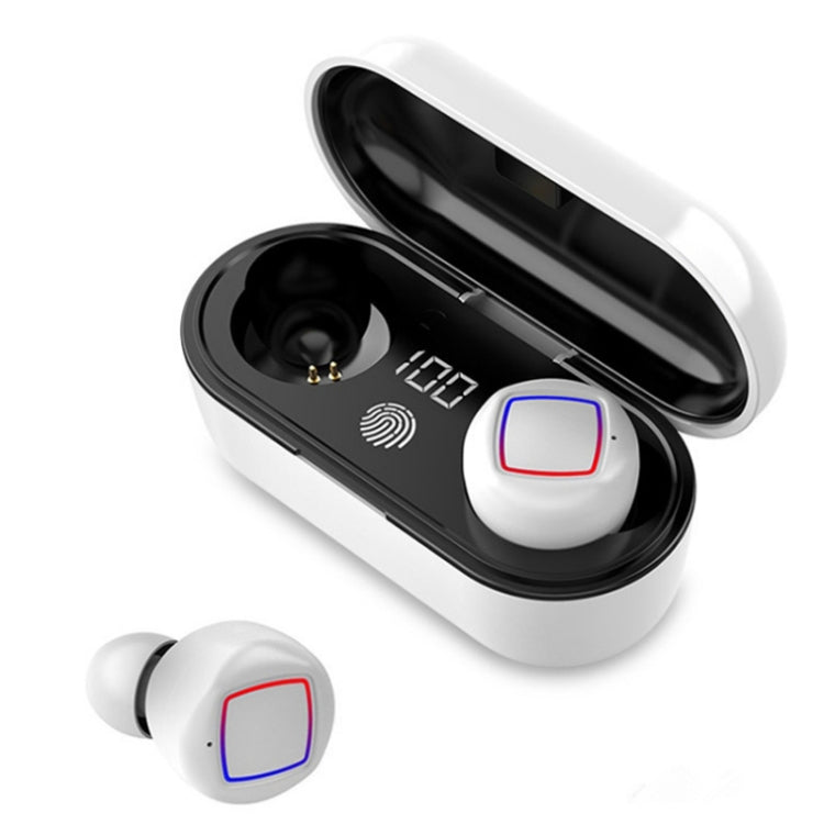 Auricular Bluetooth TWS com Toque por Impressão Digital, Ecrã LED de Bateria e Caixa de Carregamento