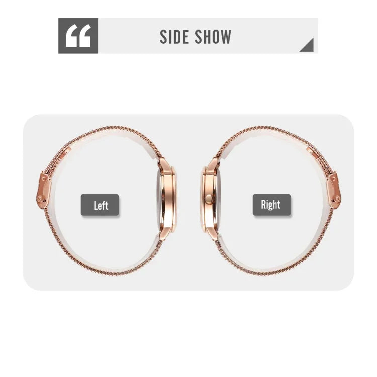 Relógio Feminino Casual de Moda Simples SKMEI 1528 com Escala de Malha
