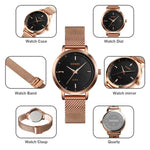 Relógio Feminino Casual de Moda Simples SKMEI 1528 com Escala de Malha