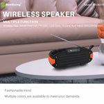 Nova coluna Bluetooth Rixing NR907 portátil com som estéreo envolvente, microfone, suporta cartão TF e rádio FM